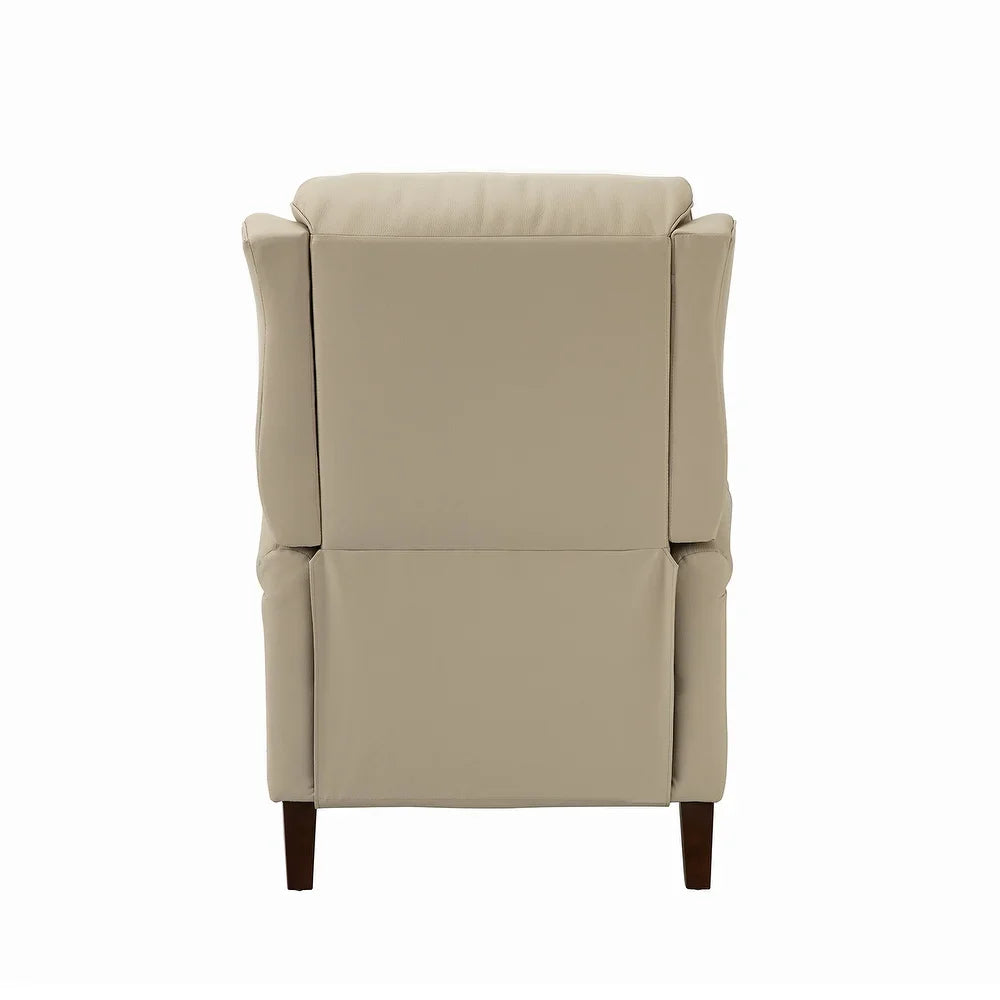 Noëmon Genuine Leather Recliner with Nailhead Trims