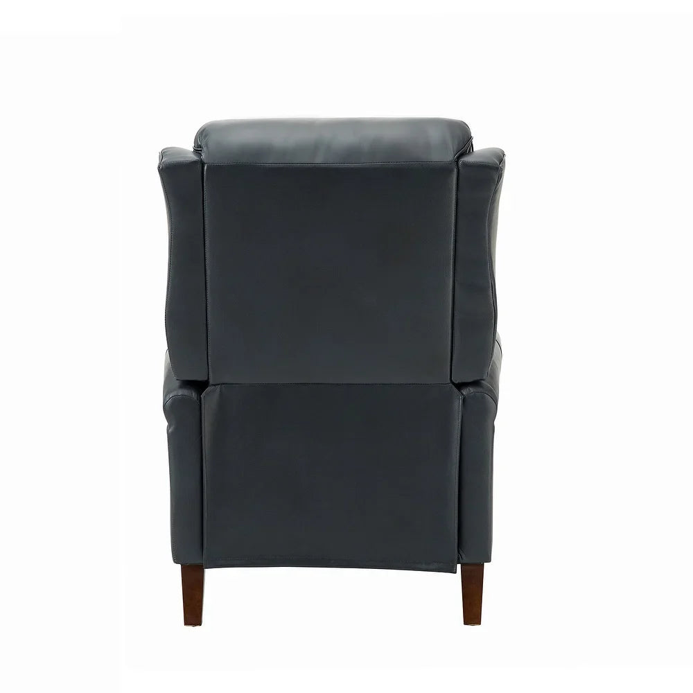 Noëmon Genuine Leather Recliner with Nailhead Trims