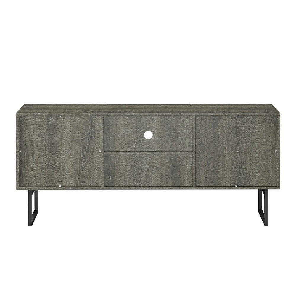 Oliver Contemporary Wooden 65" TV Stand with Carving Design