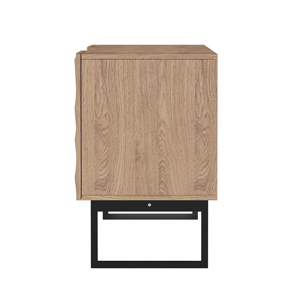 Oliver Contemporary Wooden 65" TV Stand with Carving Design