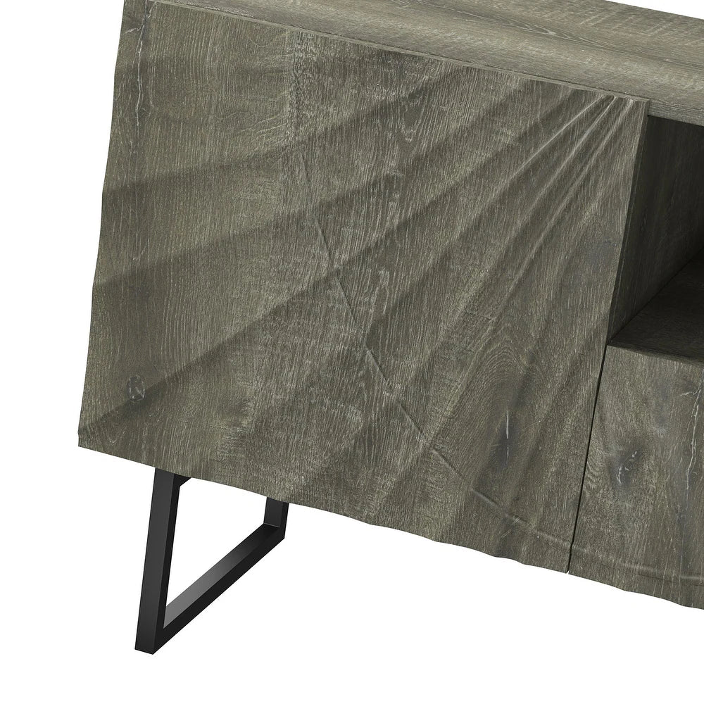Oliver Contemporary Wooden 65" TV Stand with Carving Design