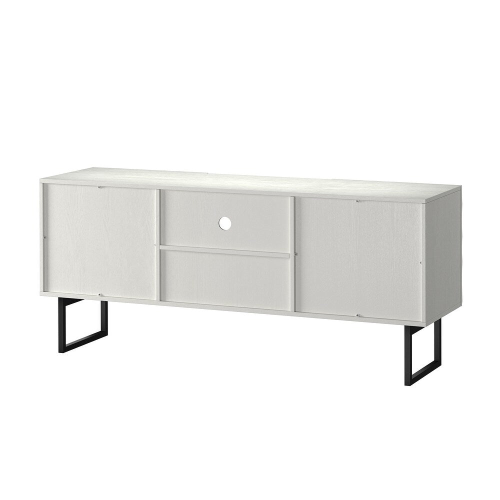 Oliver Contemporary Wooden 65" TV Stand with Carving Design