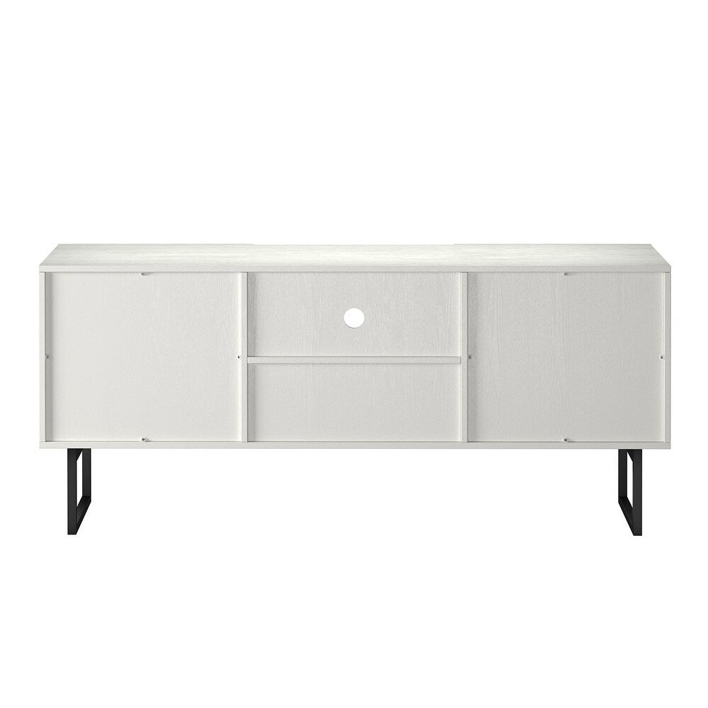 Oliver Contemporary Wooden 65" TV Stand with Carving Design