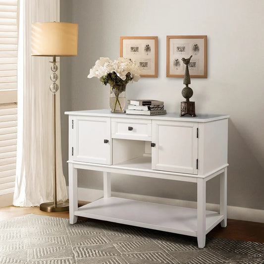 Onchestus 45"in.Console Table with Drawers and Shelves