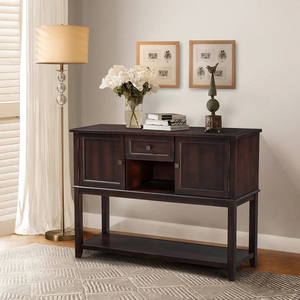 Onchestus 45"in.Console Table with Drawers and Shelves