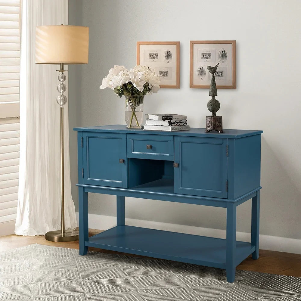 Onchestus 45"in.Console Table with Drawers and Shelves