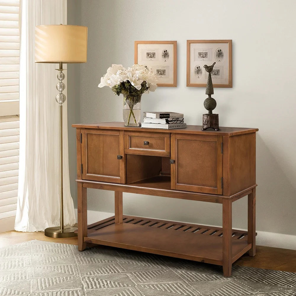 Onchestus 45"in.Console Table with Drawers and Shelves