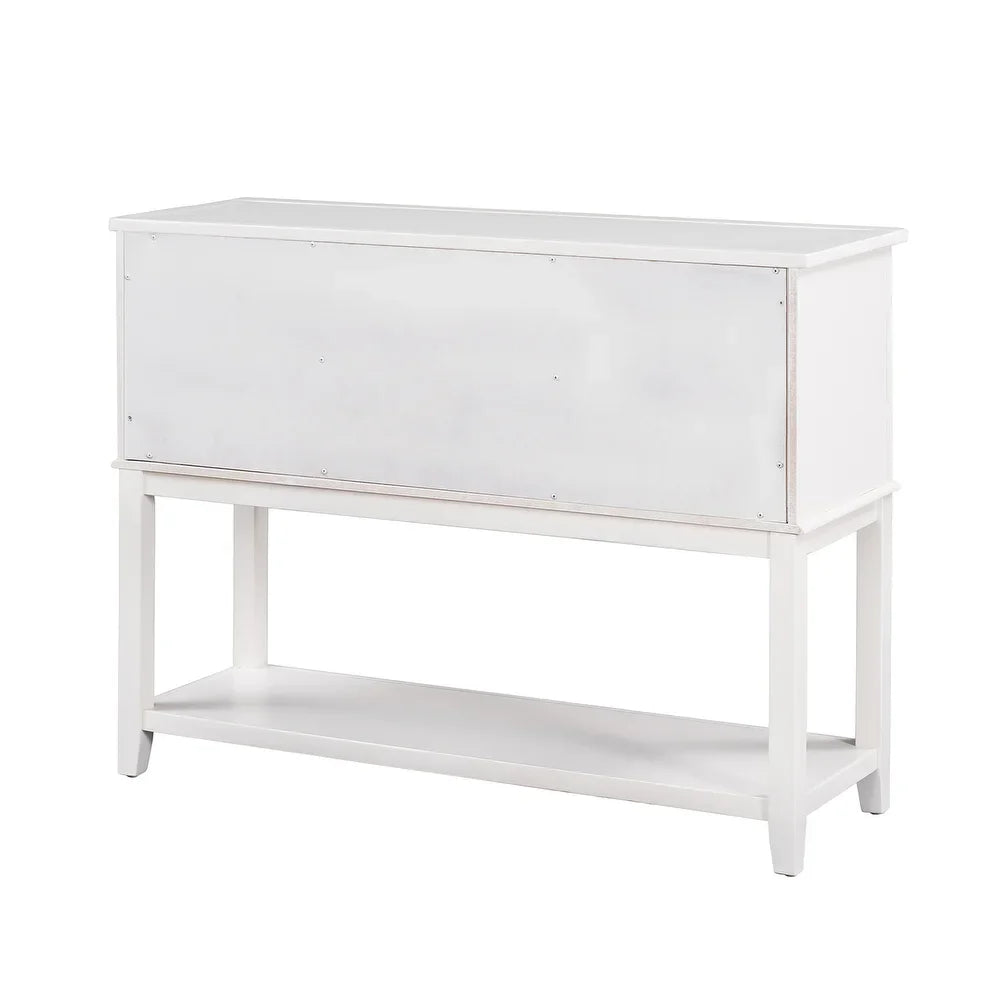 Onchestus 45"in.Console Table with Drawers and Shelves