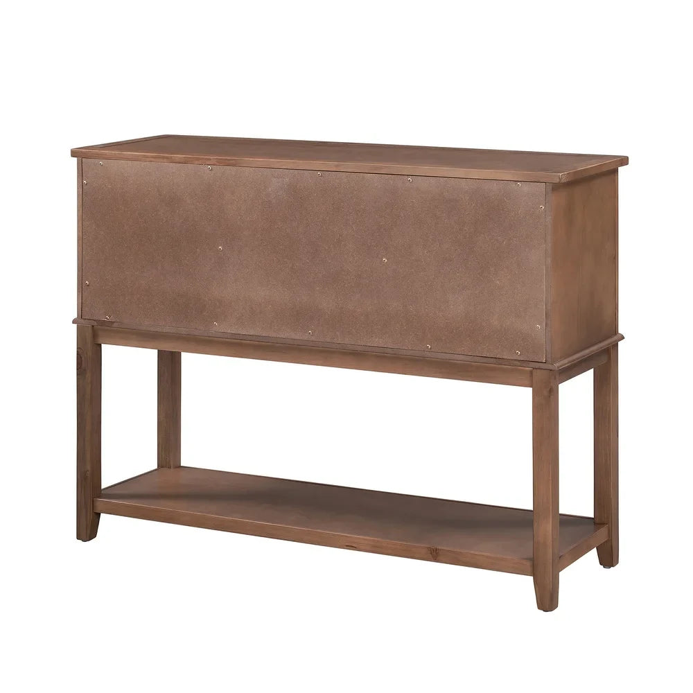 Onchestus 45"in.Console Table with Drawers and Shelves