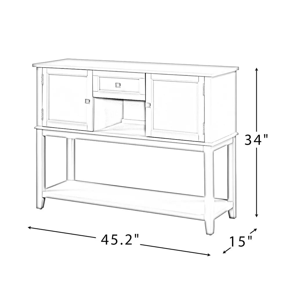 Onchestus 45"in.Console Table with Drawers and Shelves