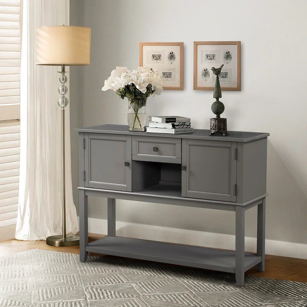 Onchestus 45"in.Console Table with Drawers and Shelves