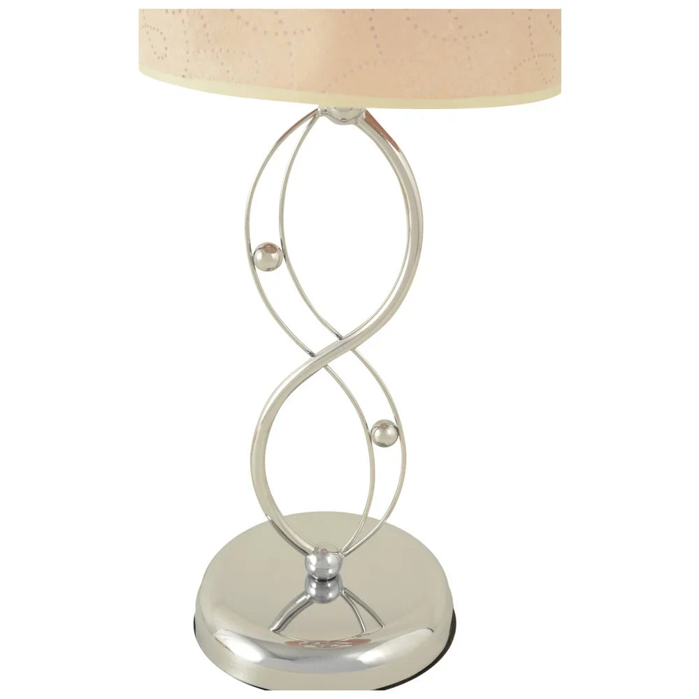 One Night 8-inch Crystal Chrome-finished Table Lamp