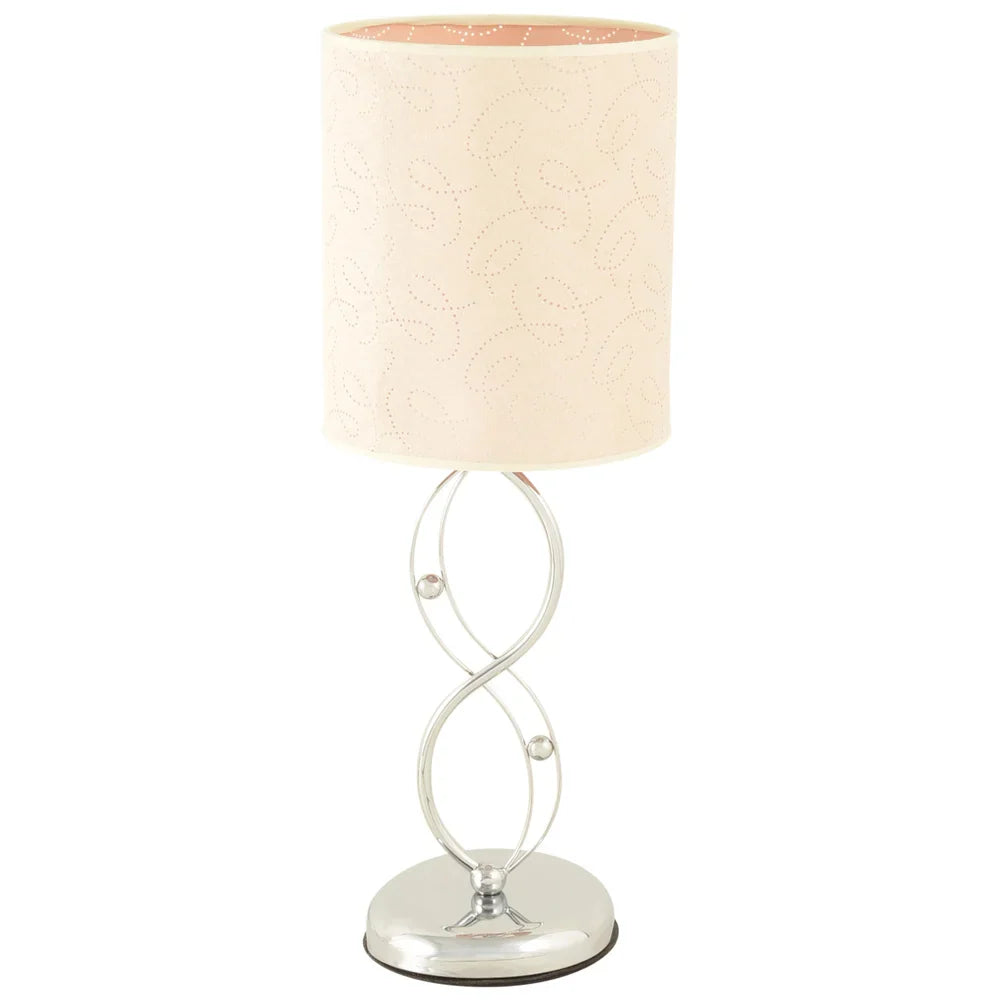 One Night 8-inch Crystal Chrome-finished Table Lamp