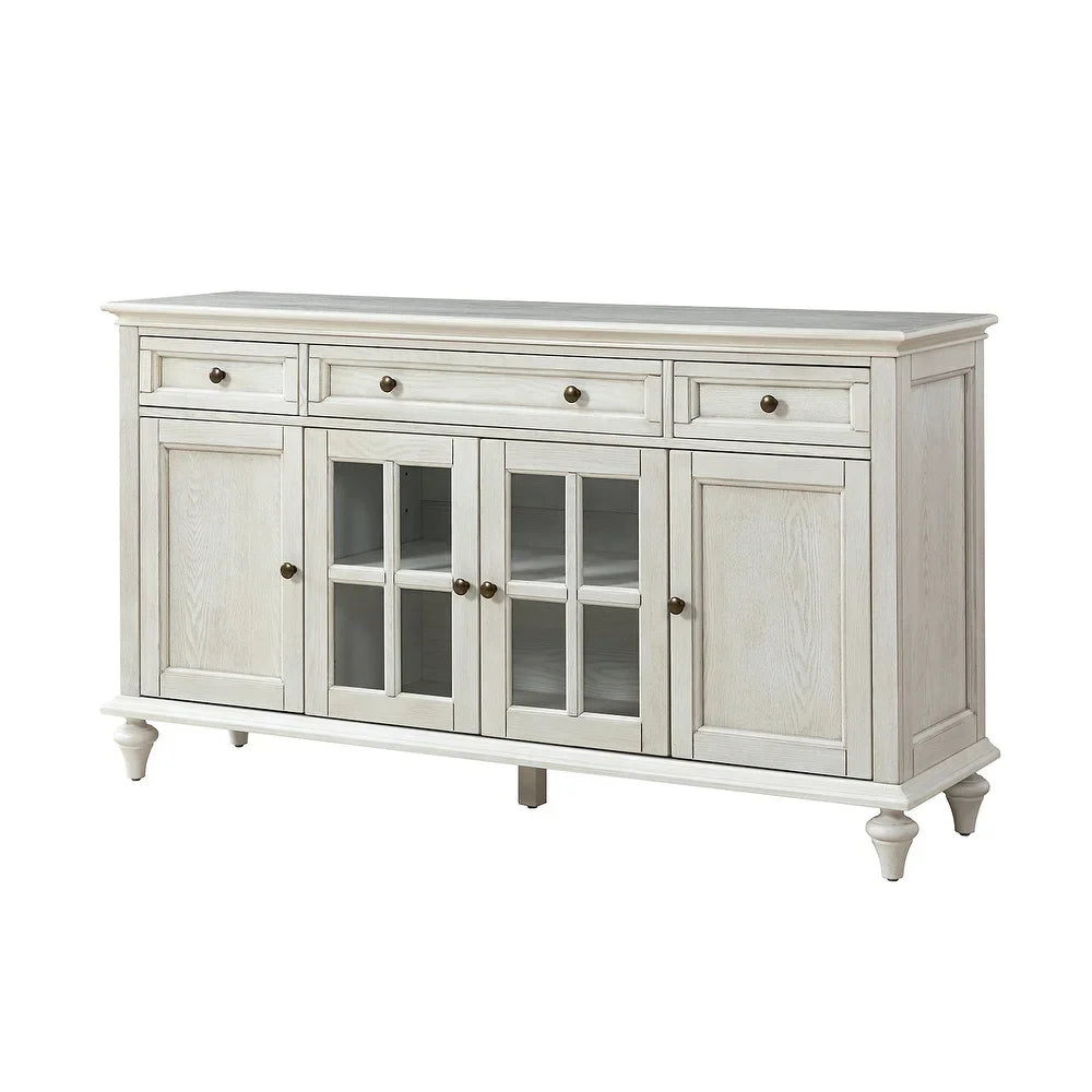 Oswaldo Traditional 58'' Wide 3 Drawer Sideboard with 4 Doors