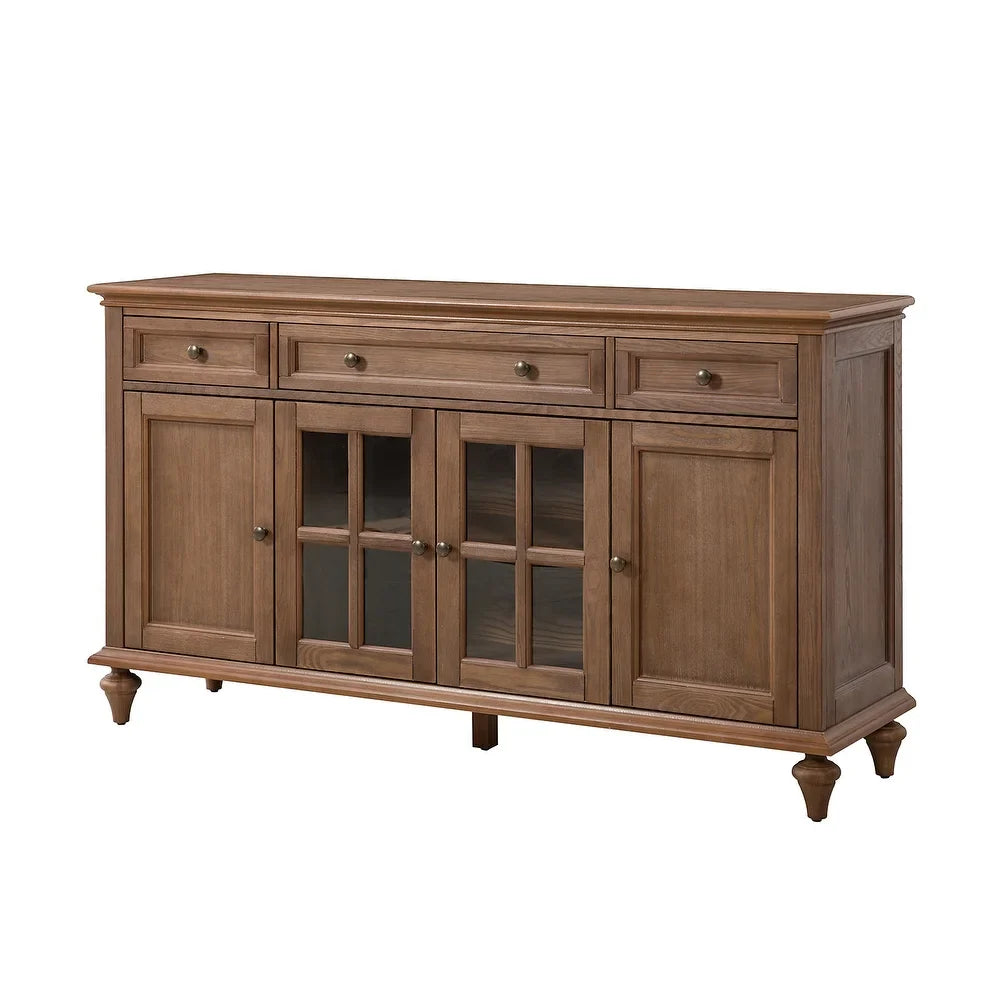 Oswaldo Traditional 58'' Wide 3 Drawer Sideboard with 4 Doors
