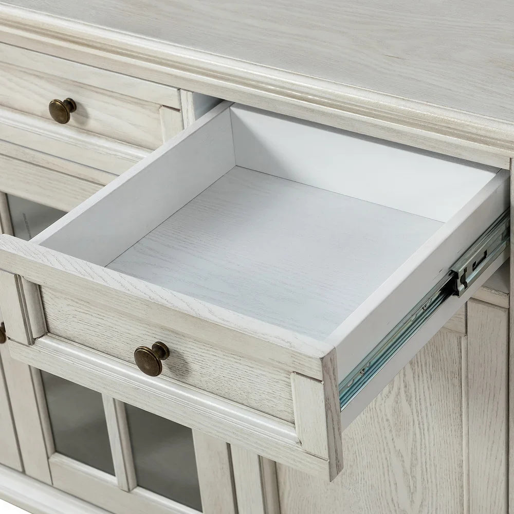 Oswaldo Traditional 58'' Wide 3 Drawer Sideboard with 4 Doors