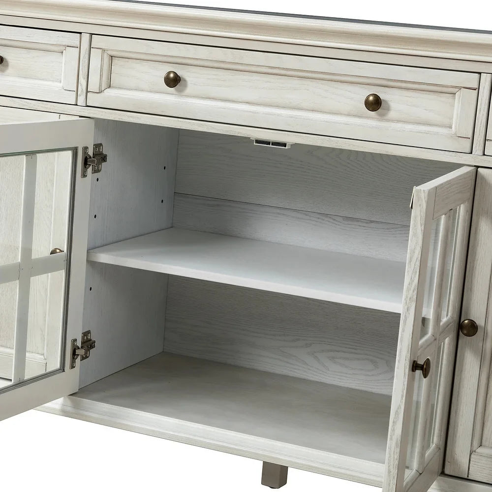 Oswaldo Traditional 58'' Wide 3 Drawer Sideboard with 4 Doors