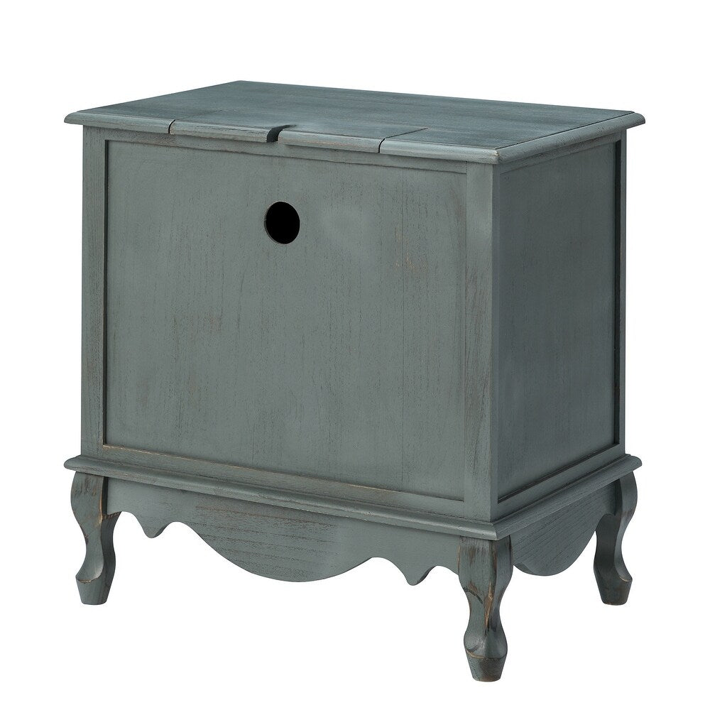 Pallantium 2 Drawer Wood Multifunctional Nightstand Set of 2