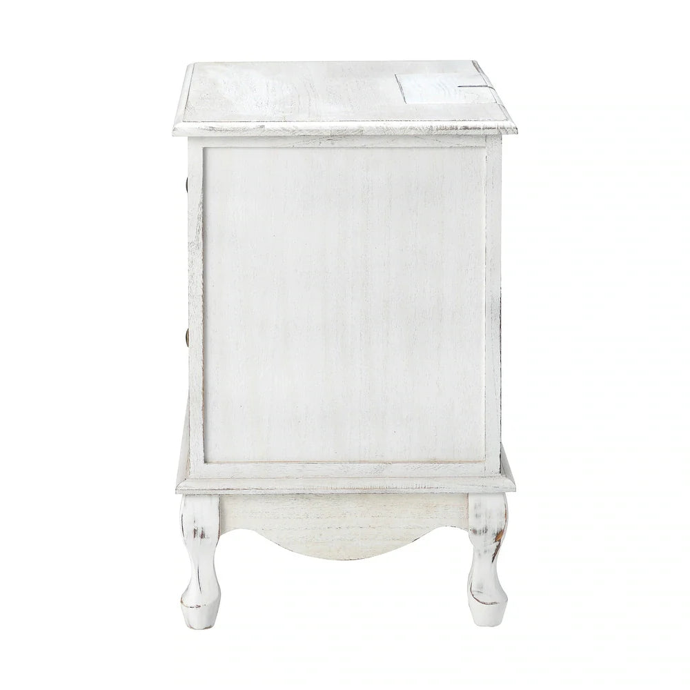 Pallantium 2 Drawer Wood Multifunctional Nightstand Set of 2