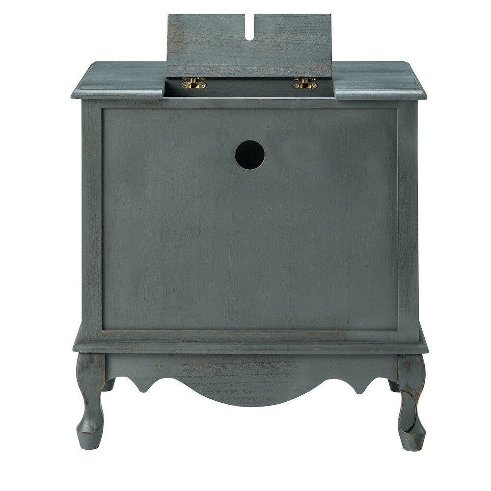 Pallantium 2 Drawer Wood Multifunctional Nightstand Set of 2
