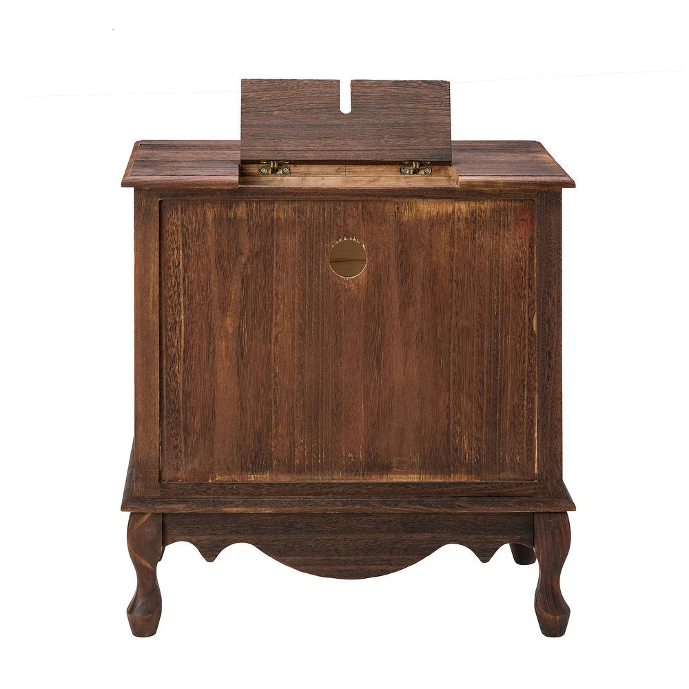 Pallantium 2 Drawer Wood Multifunctional Nightstand Set of 2