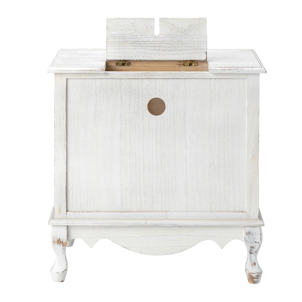 Pallantium 2 Drawer Wood Multifunctional Nightstand Set of 2