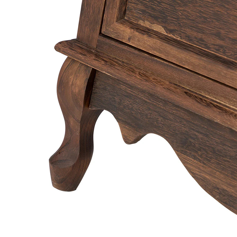 Pallantium 2 Drawer Wood Multifunctional Nightstand Set of 2