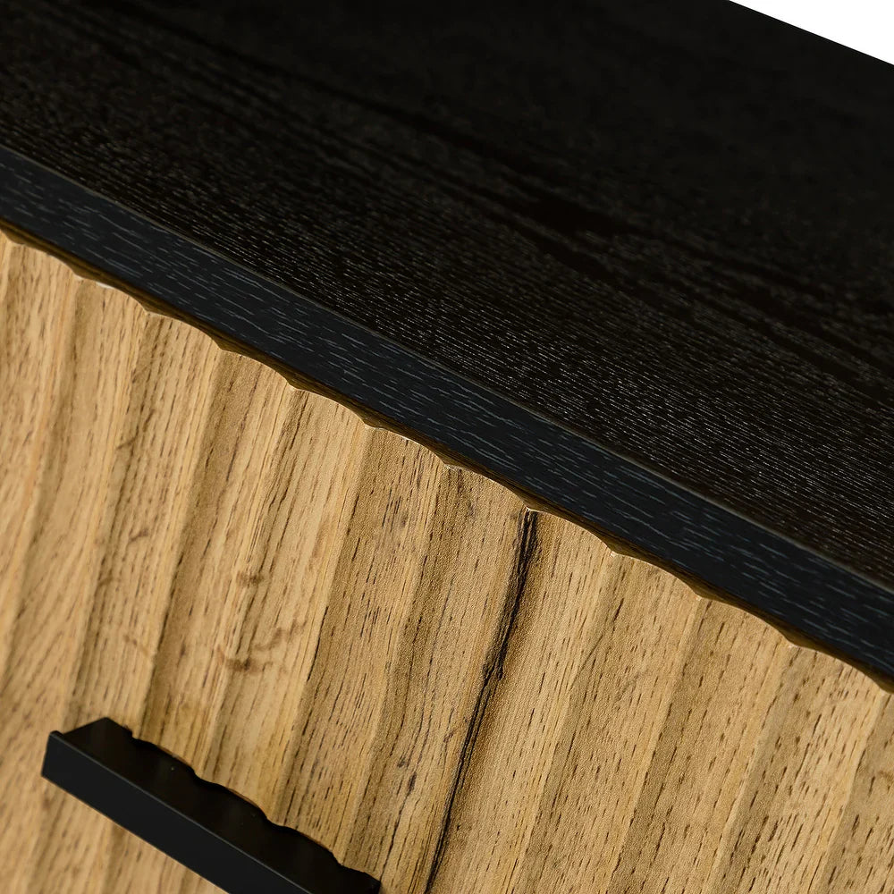 Paul Multifunctional 2-Drawer Nightstand with Metal Legs