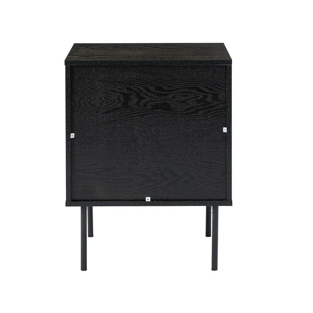 Paul Multifunctional 2-Drawer Nightstand with Metal Legs
