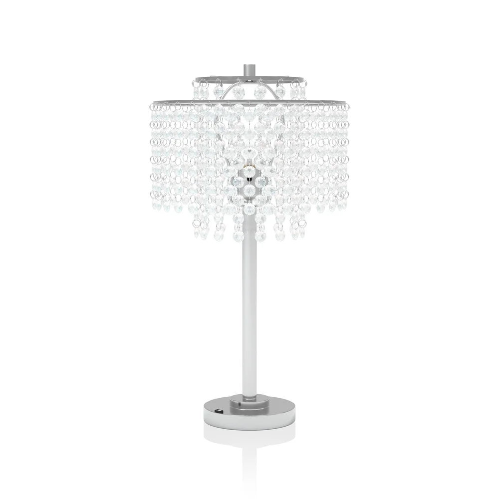 Silver Orchid Nissen Glam Chrome Table Lamp