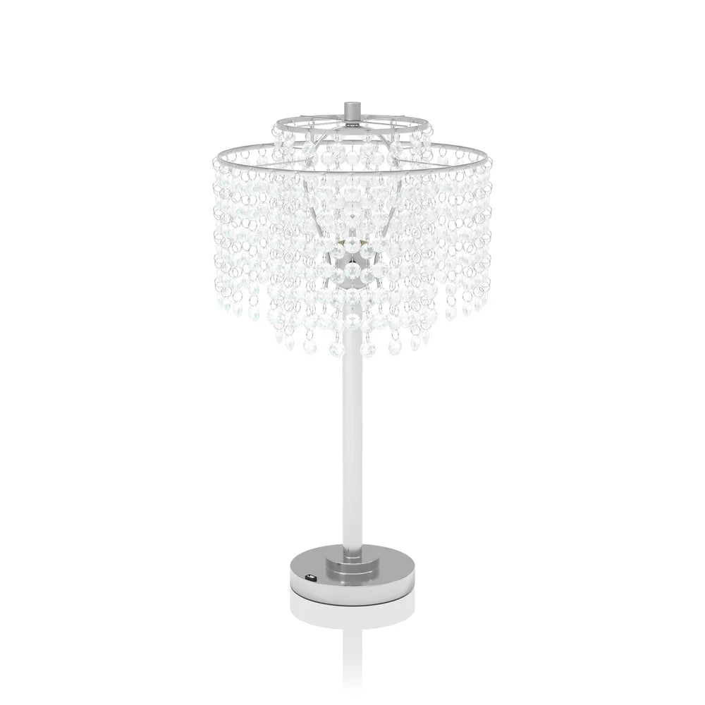 Silver Orchid Nissen Glam Chrome Table Lamp