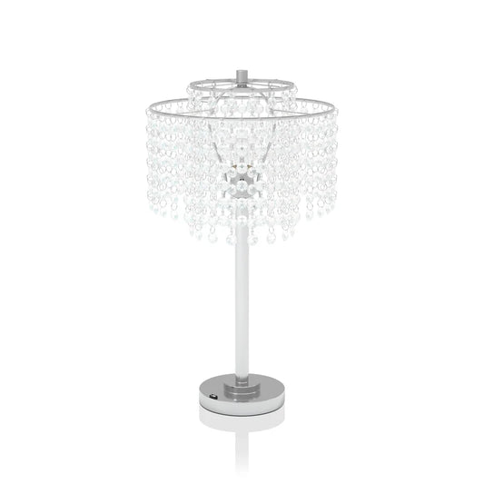 Silver Orchid Nissen Glam Chrome Table Lamp