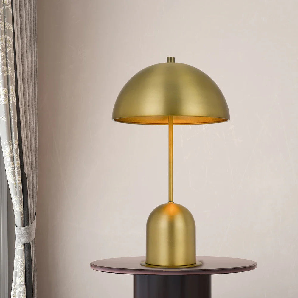 Peppa Antique Brass Metal Accent Lamp with Touch Sensor