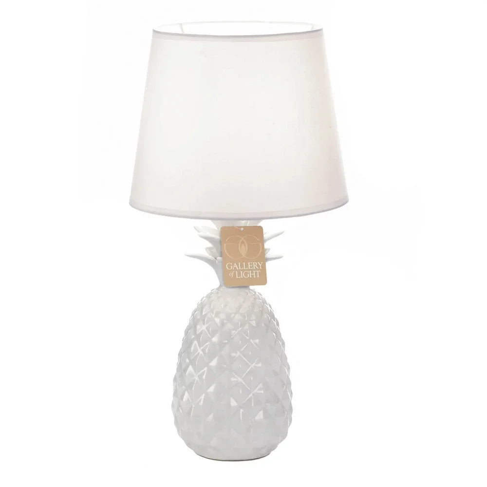 Pineapple Table Lamp 10x10x19.5" - White