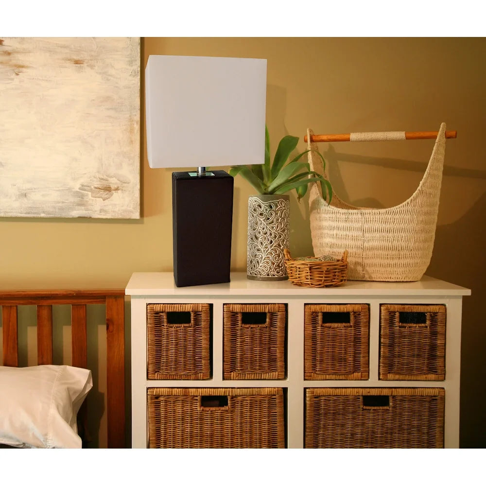 Porch & Den Mt. Carmel Leather 1-light Table Lamp