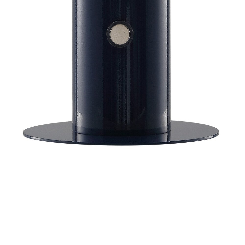 Porcini 10.75" Contemporary Bohemian Rechargeable/Cordless Iron Integrated LED Mushroom Table Lamp,