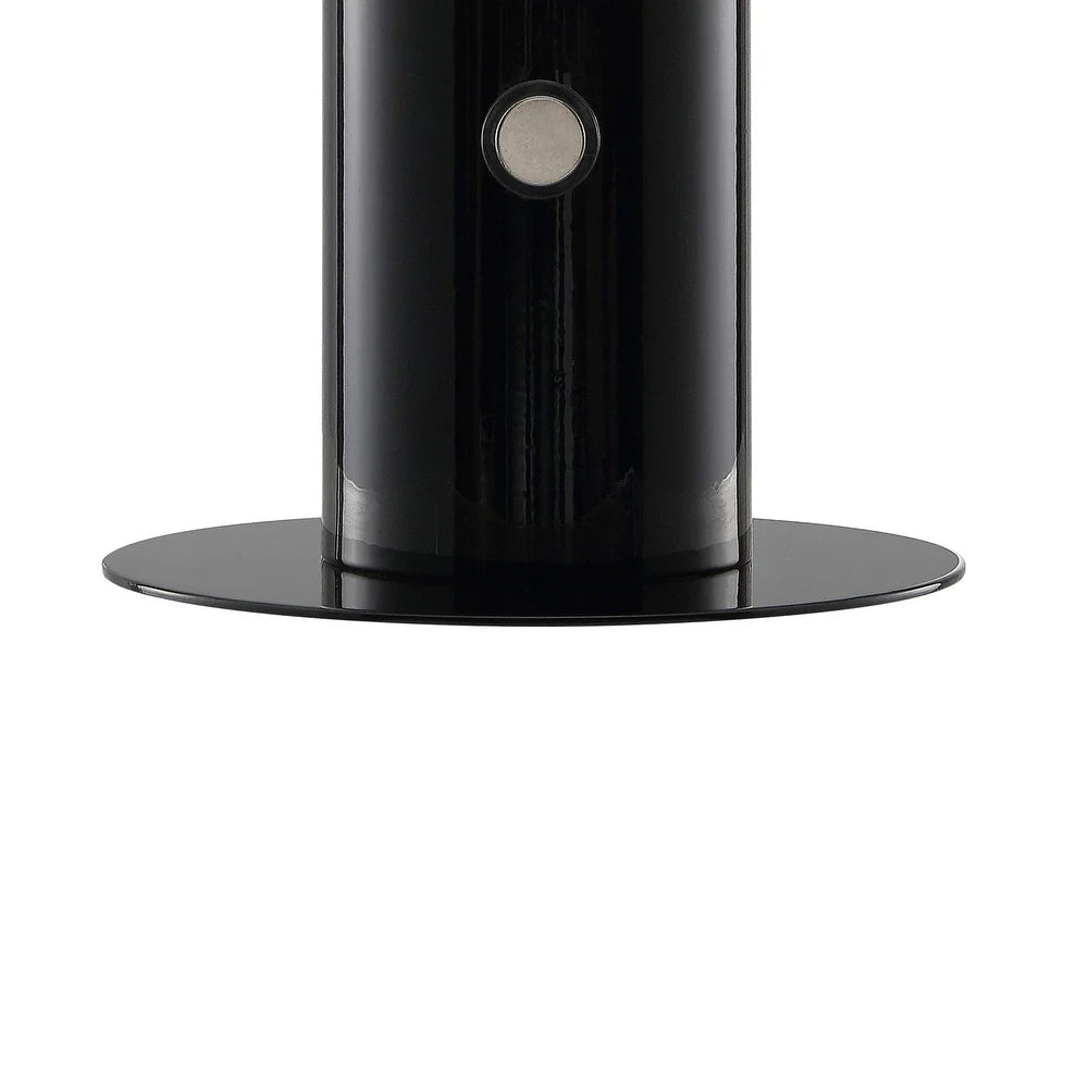 Porcini 10.75" Contemporary Bohemian Rechargeable/Cordless Iron Integrated LED Mushroom Table Lamp,