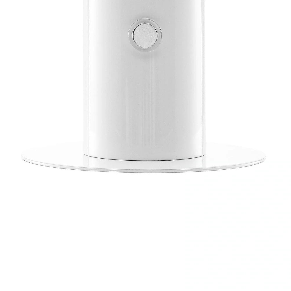 Porcini 10.75" Contemporary Bohemian Rechargeable/Cordless Iron Integrated LED Mushroom Table Lamp,