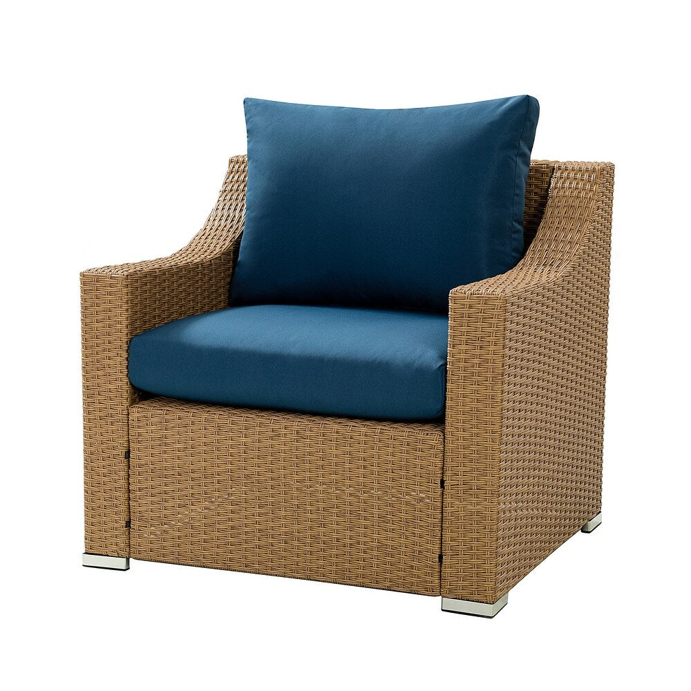 Prgos 12-piece Polyethylene Wicke rOutdoor Storage Seating Set with Cushions