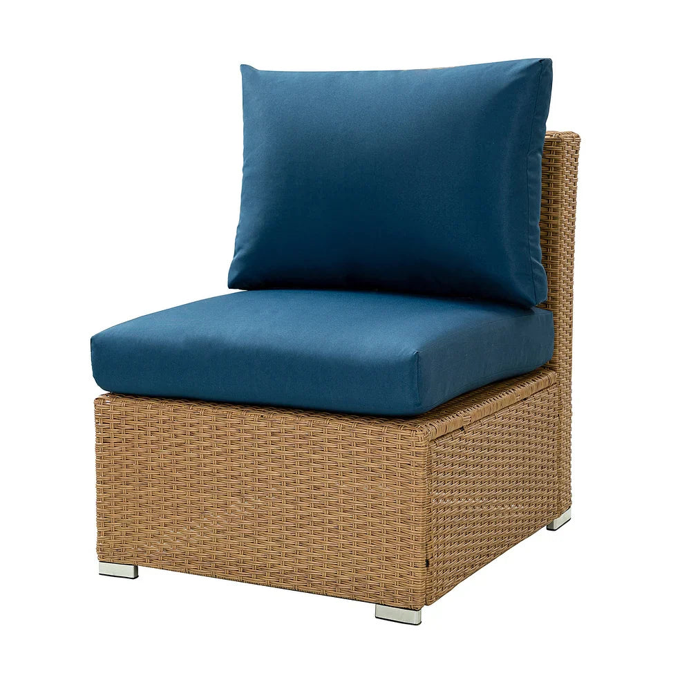 Prgos 12-piece Polyethylene Wicke rOutdoor Storage Seating Set with Cushions