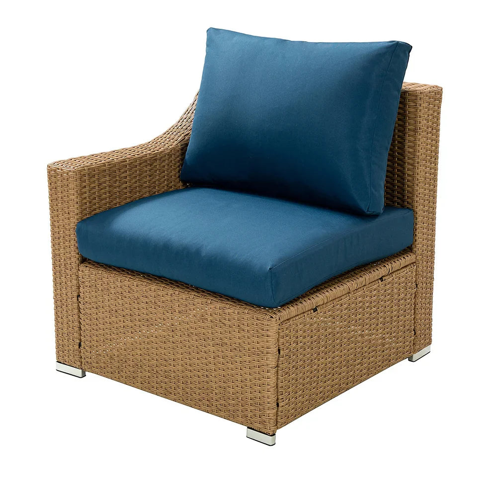 Prgos 12-piece Polyethylene Wicke rOutdoor Storage Seating Set with Cushions