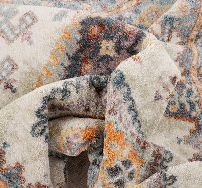 Roswell Bohemian Eclectic Aztec Beige Rug