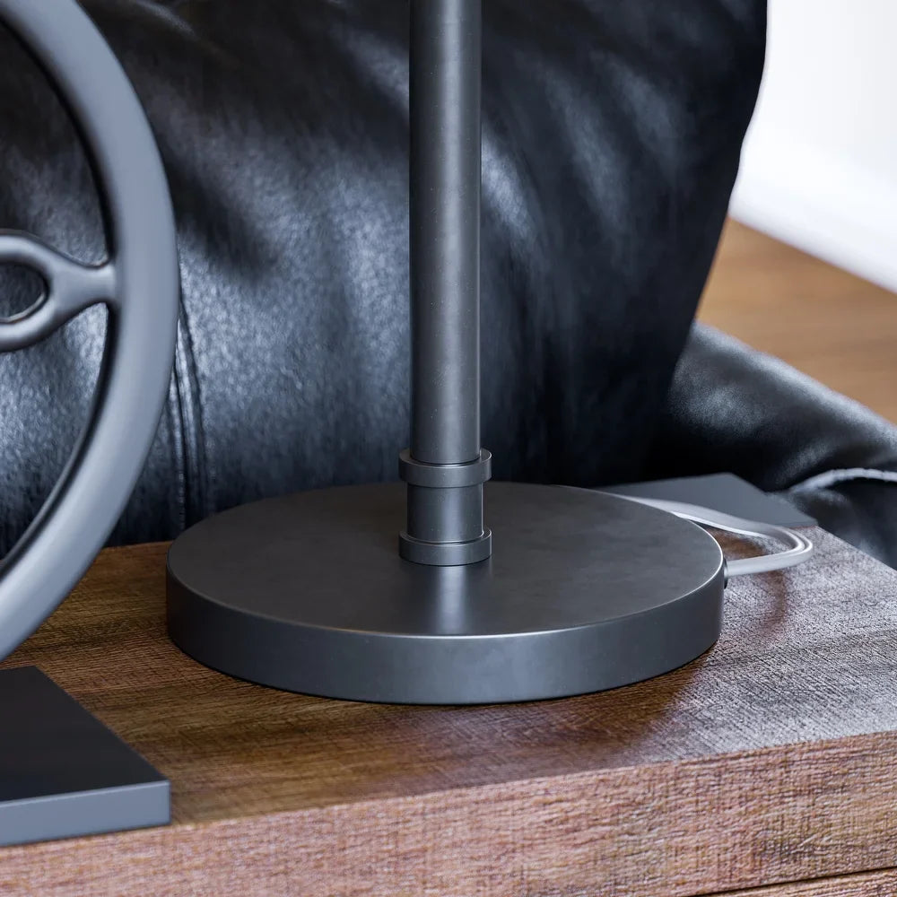 Rafi Bronzed Graphite Table Lamp