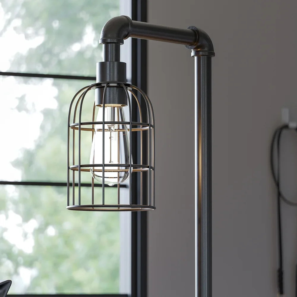 Rafi Bronzed Graphite Table Lamp