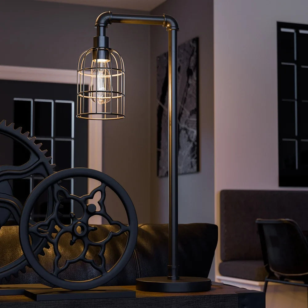 Rafi Bronzed Graphite Table Lamp