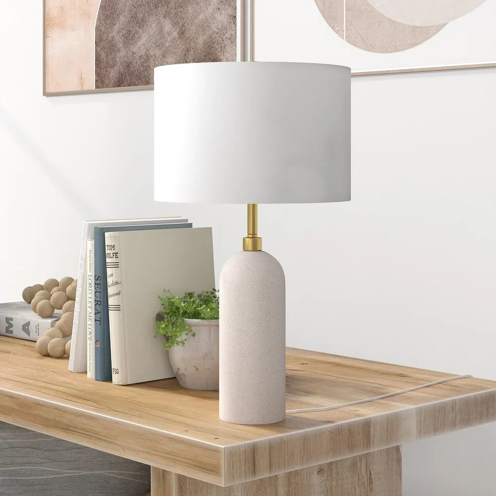 Ramona 22" Tall Ceramic Table Lamp with Fabric Shade