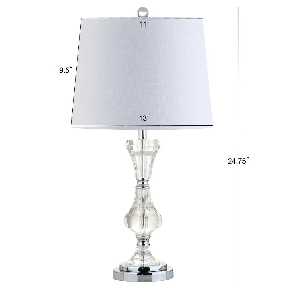 Reid 25" Crystal LED Table Lamp, Clear by JONATHAN Y