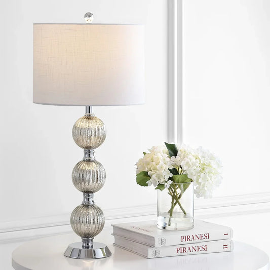 Rita 30.5" Silvered Orbs Glass/Metal LED Table Lamp