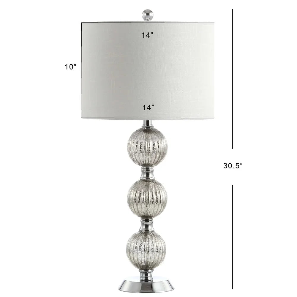 Rita 30.5" Silvered Orbs Glass/Metal LED Table Lamp