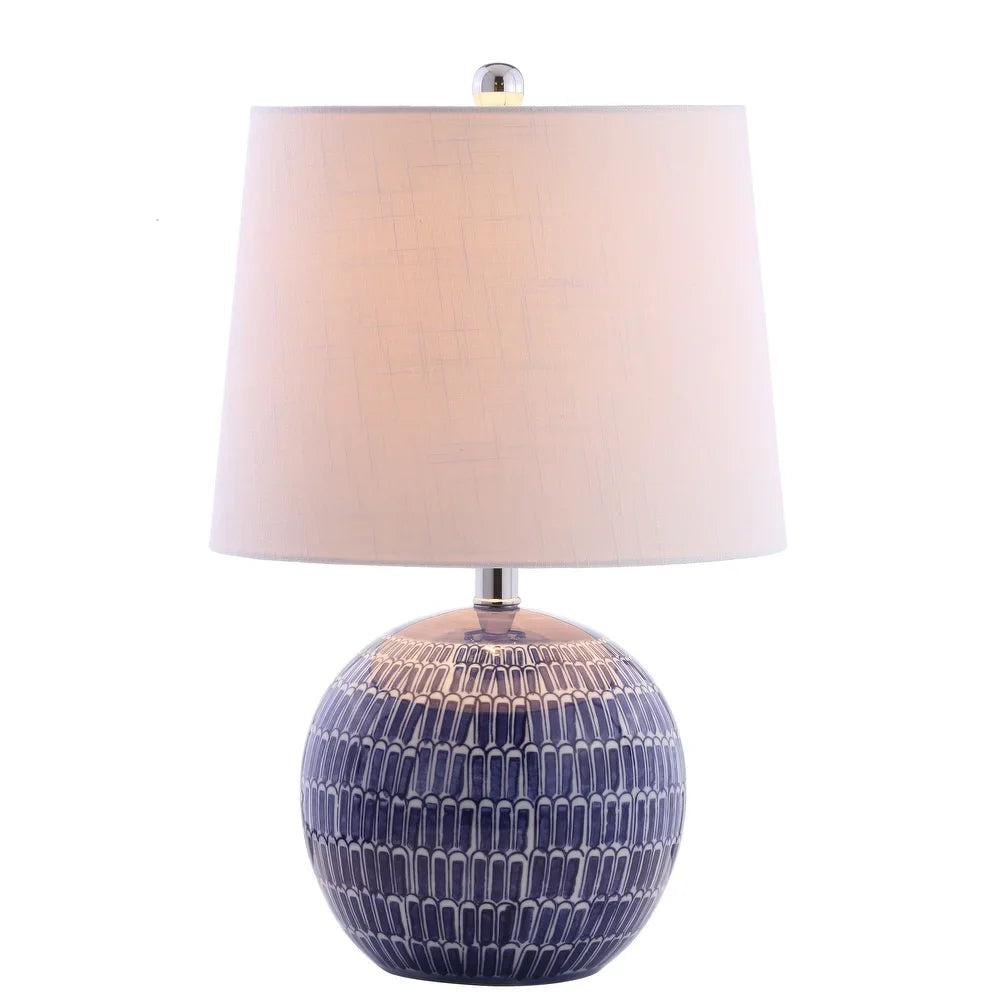 Ronald 21" Ceramic LED Table Lamp, Navy